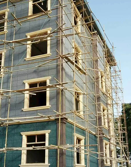 云南省丽江永胜自建房采用绿舟的外墙腻子粉