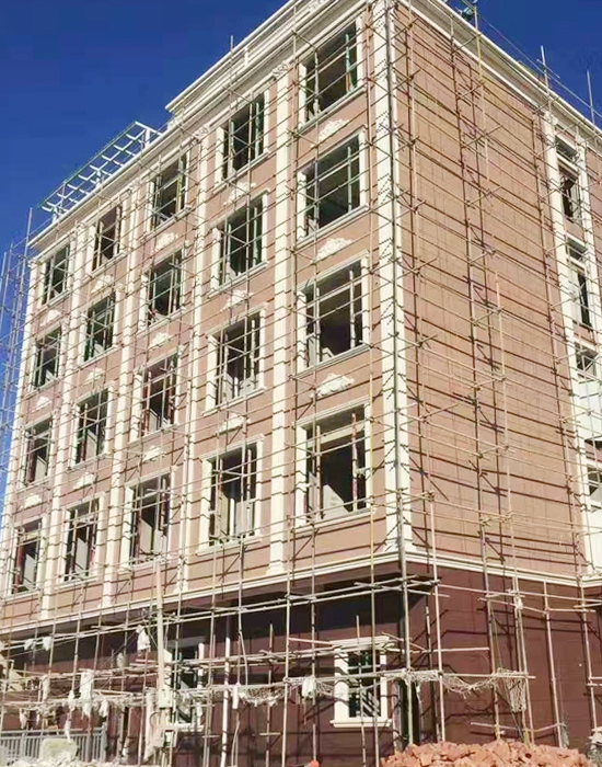 云南省丽江永胜自建房采用绿舟砂浆的外墙腻子粉