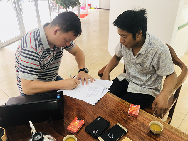 喜报:昆明宜良商户与我公司达成合作关系_绿舟砂浆